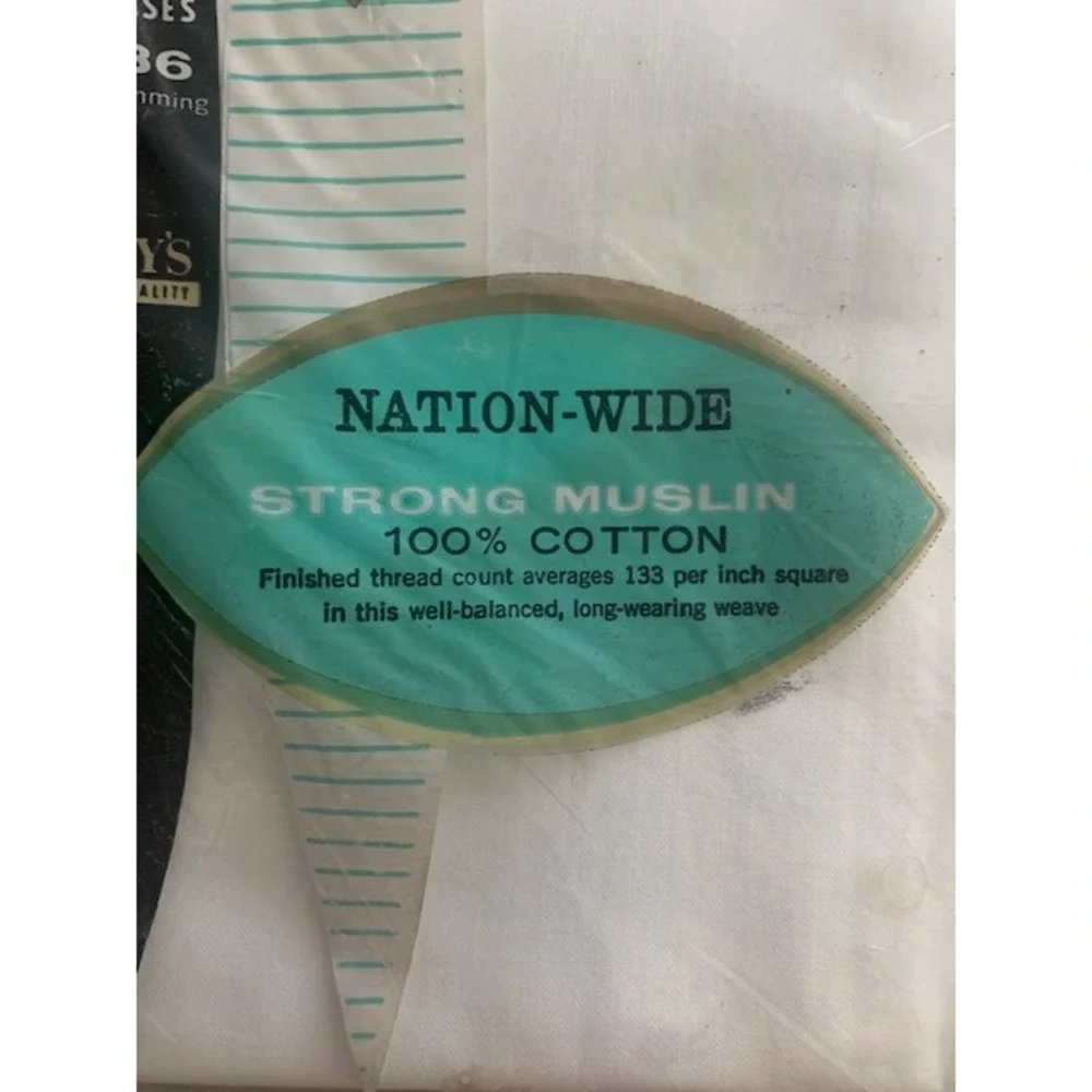 Vintage JCPenney Nation-Wide Muslin Pillow Cases Set of 2 White 100% Cotton NEW
